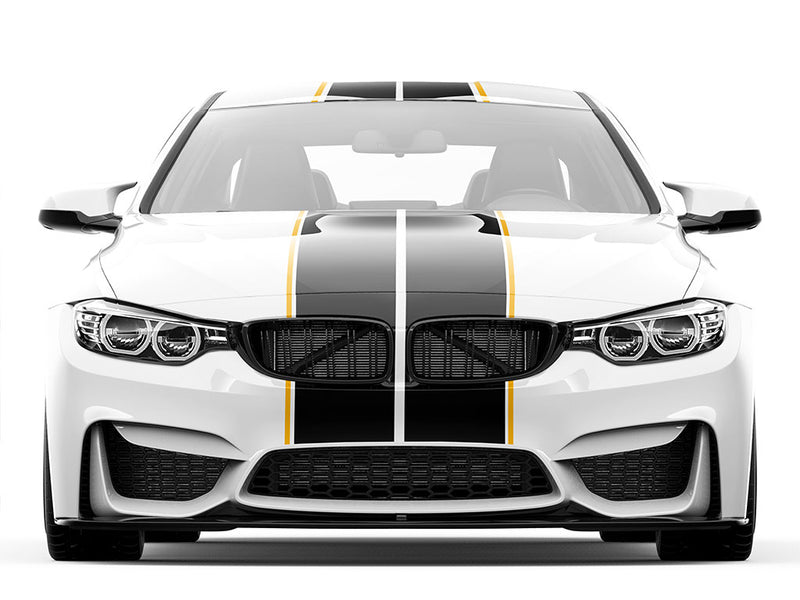 3M Sunflower Yellow Pin Stripe With Racing Stripes