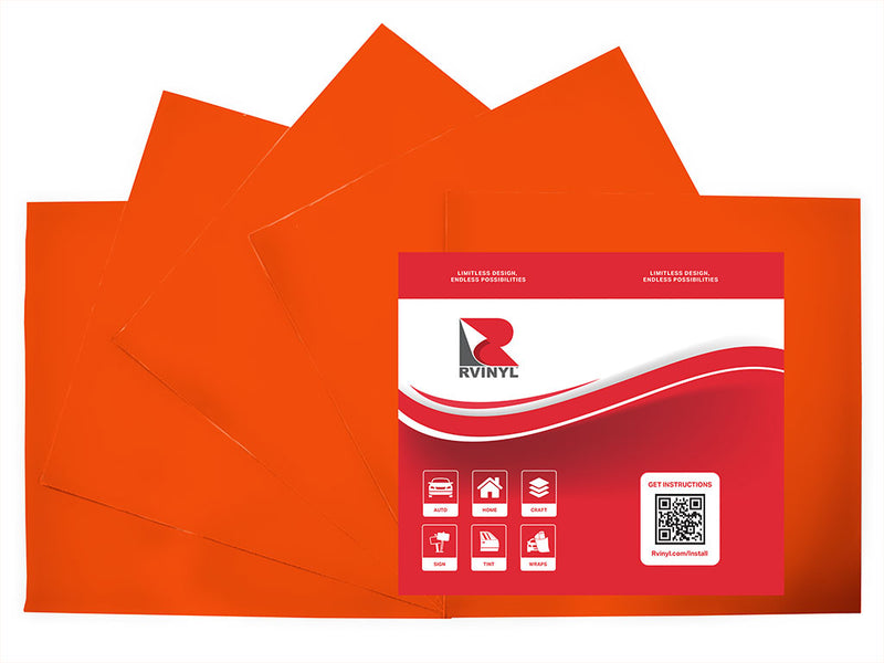 3M 50 Bright Orange Graphics Craft Vinyl Sheet Pack