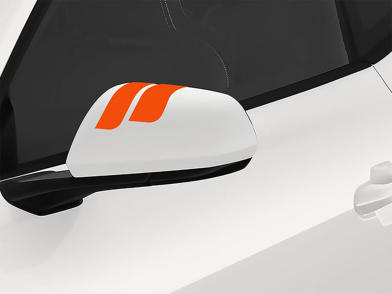 3M Bright Orange Double Round Side View Mirror Sticker
