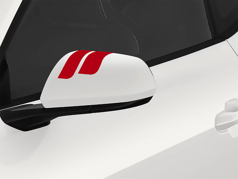 3M Dark Red Double Round Side View Mirror Sticker