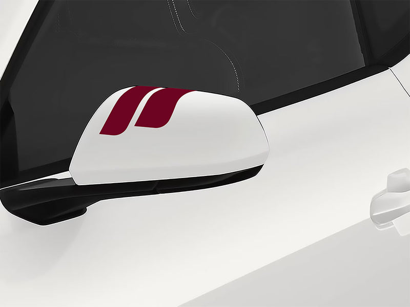 3M Burgundy Double Round Side View Mirror Sticker