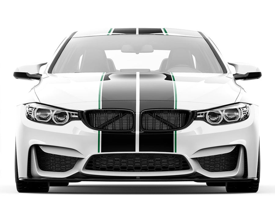 3M Medium Green Pin Stripe With Racing Stripes