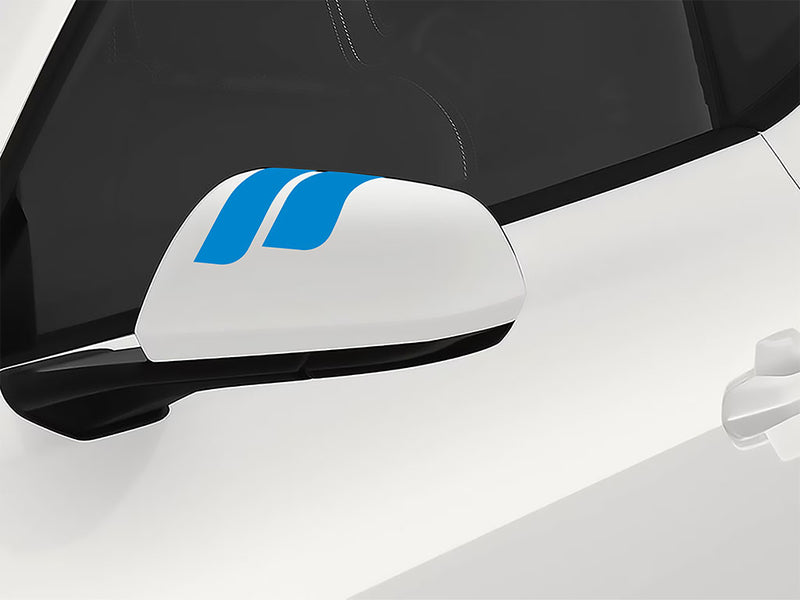 3M Light Blue Double Round Side View Mirror Sticker