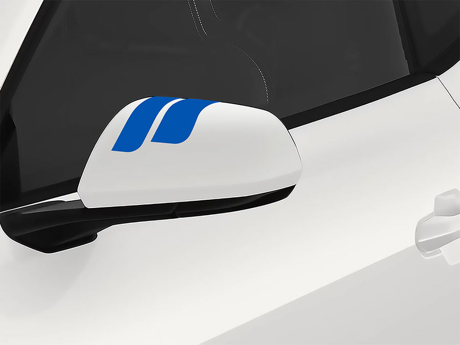3M Azure Blue Double Round Side View Mirror Sticker