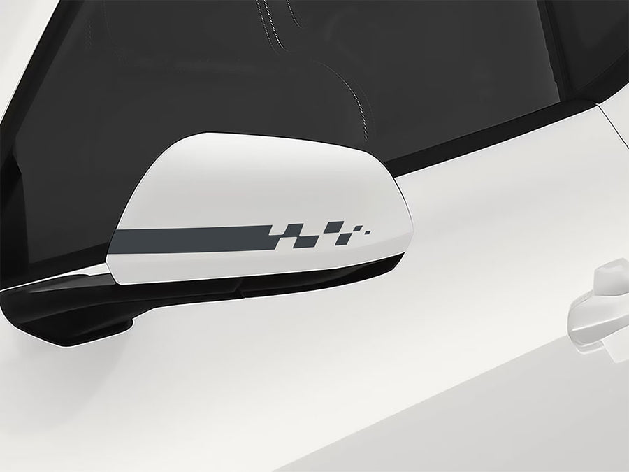 3M Nimbus Gray Checkered Flag Side View Mirror Sticker