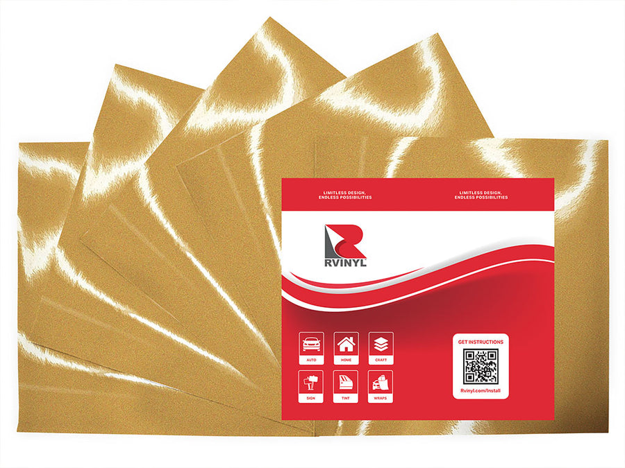 Gold Reflective Craft Vinyl Sheet Pack