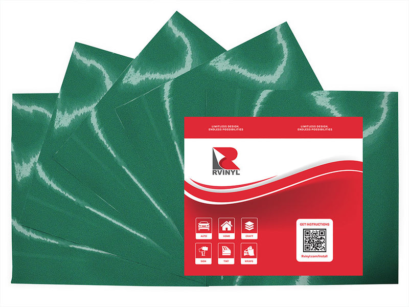 Green Reflective Craft Vinyl Sheet Pack