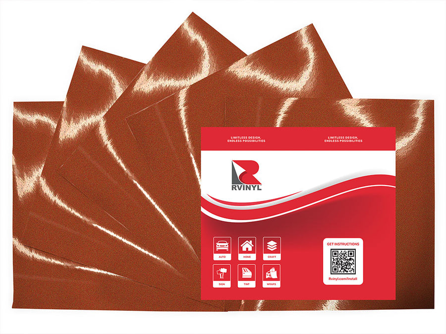 Brown Reflective Craft Vinyl Sheet Pack