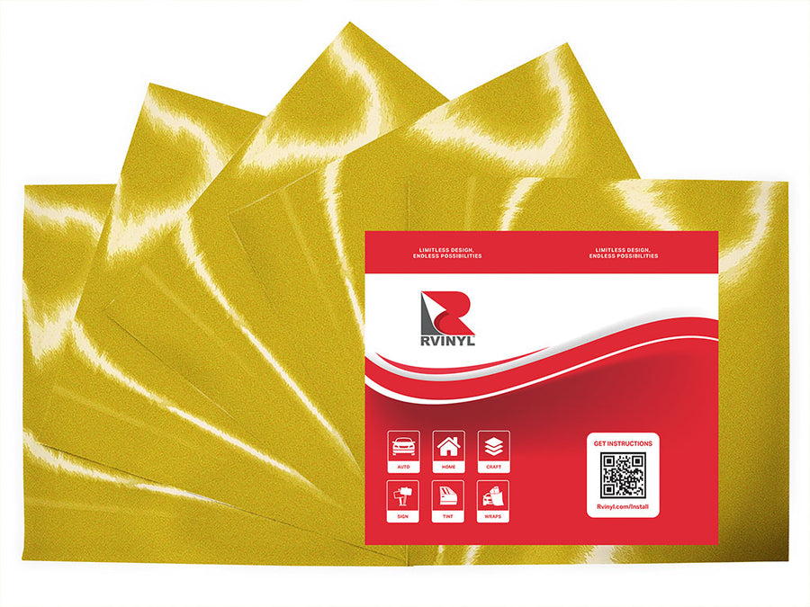 Lemon Yellow Reflective Craft Vinyl Sheet Pack