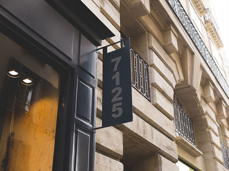 3M 7125 Scotchcal Dark Gray Building Sign