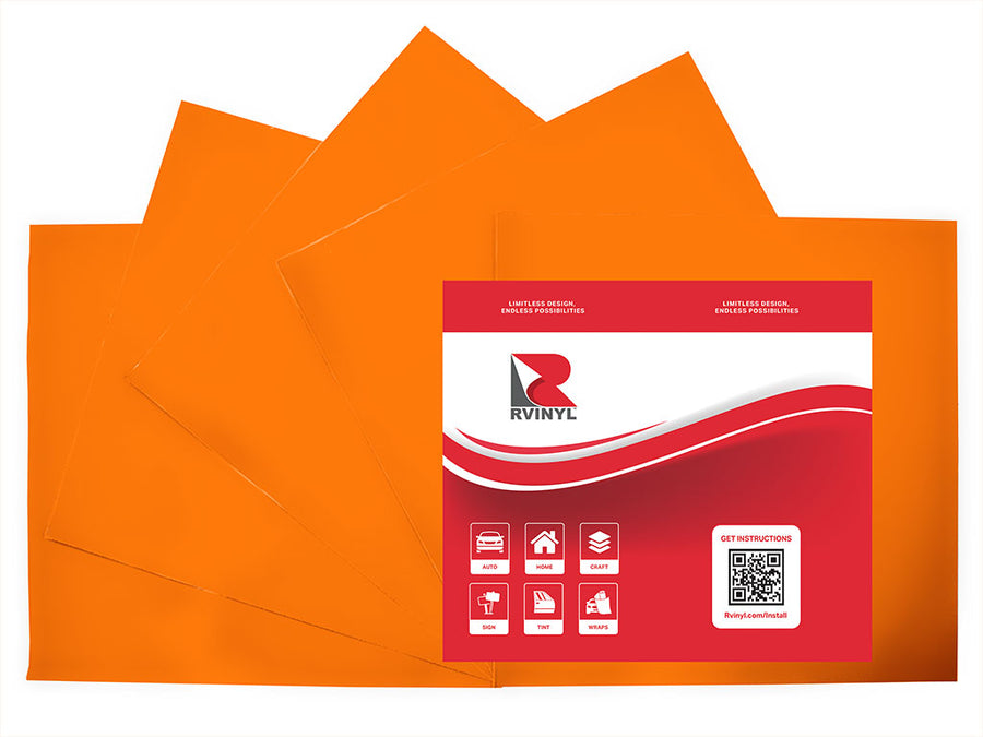 3M 7125 Light Orange Craft Vinyl Sheet Pack