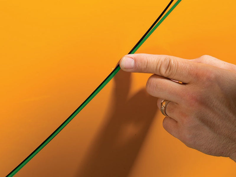 3M Knifeless Precision Line Tape Application on Vehicle Edge Before Wrap Installation