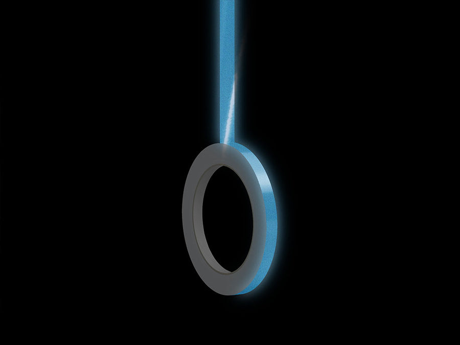 3M 680 Reflective Light Blue Pin Striping Nighttime View