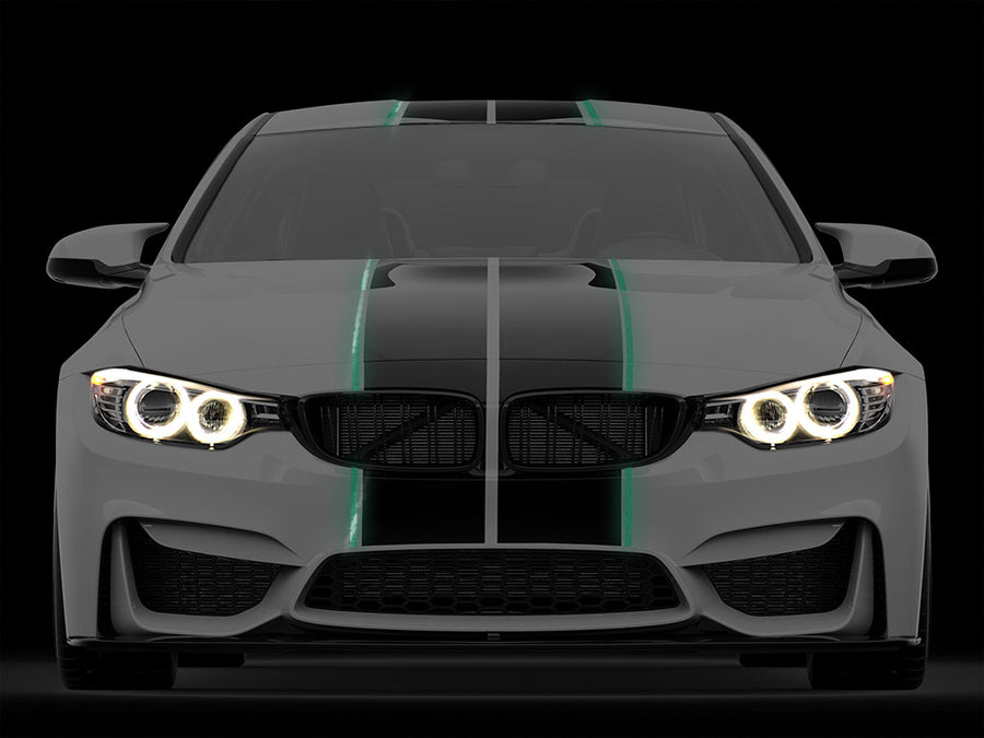 3M 680 Reflective Green Pinstripe with Racing Stripes
