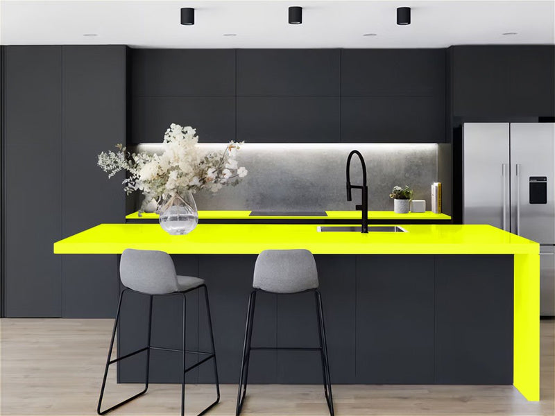 3M™ 1080 Satin Neon Fluorescent Yellow Kitchen Countertop Wraps