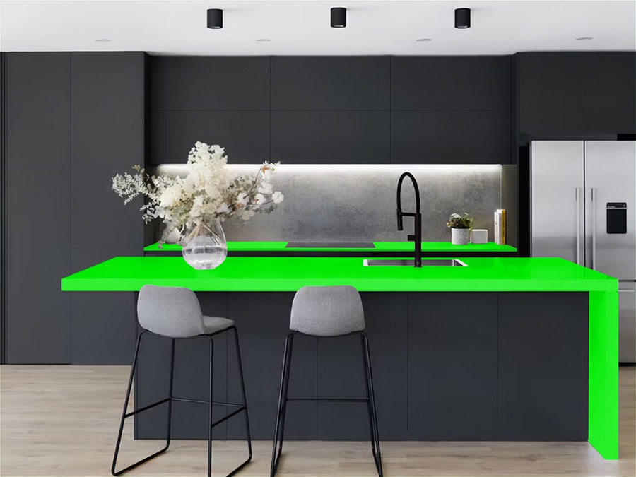 3M™ 1080 Satin Neon Fluorescent Green Kitchen Countertop Wraps