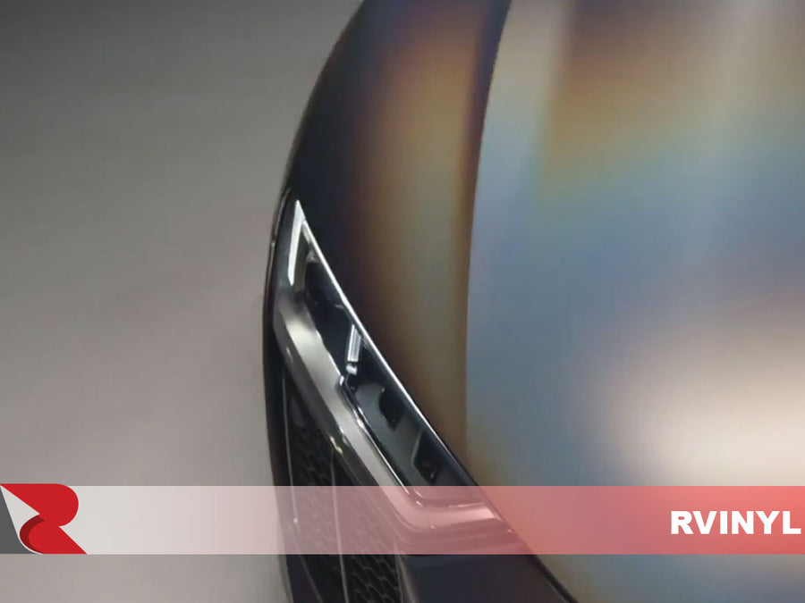 3M 2080 Satin Flip Psychedelic Vinyl Film Wrap Hood Detail