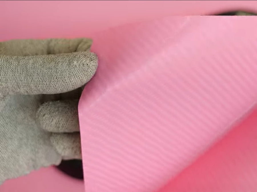 4D Pink Carbon Fiber Vinyl Sheet