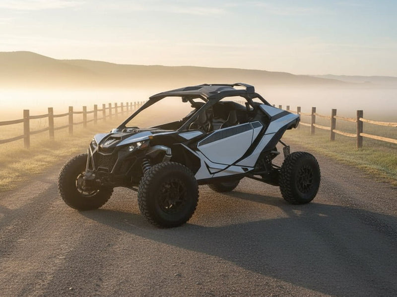 Can-Am Maverick X3 wrapped in Hexis SuperGloss HXONE™ Supreme White vinyl wrap HXONE100