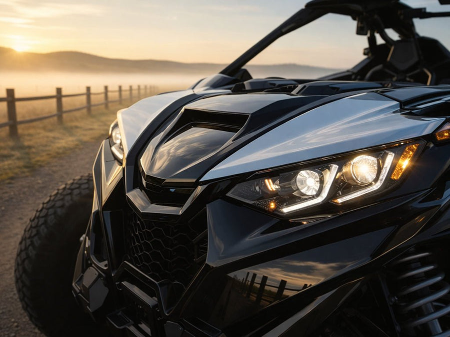 DIY Can-Am Maverick X3 wrapped in SuperGloss HXONE™ Supreme White vinyl wrap HXONE100