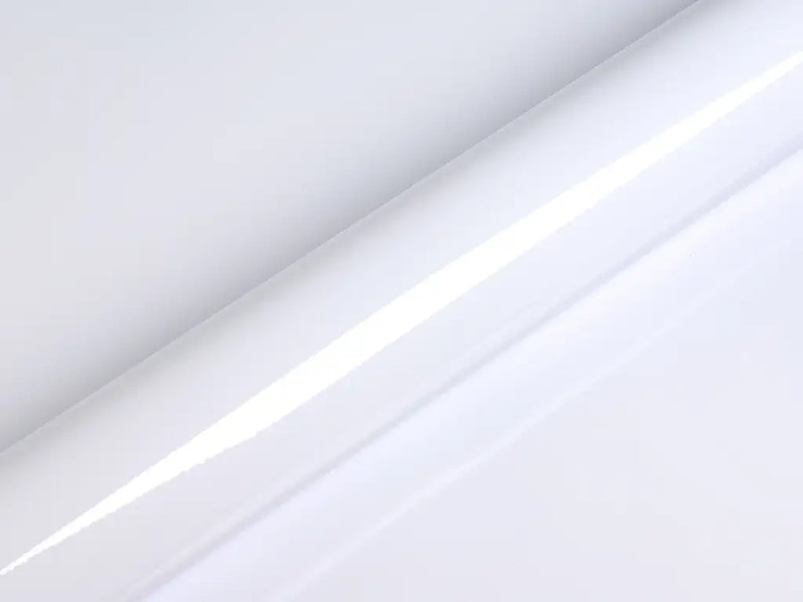 Color swatch of Hexis HX20000 Gloss Polar White Vinyl Wrap HX20001B