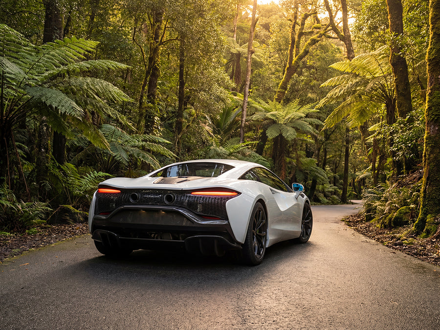 DIY McLaren GT wrapped in Gloss HX20000 Polar White car wrap film HX20001B
