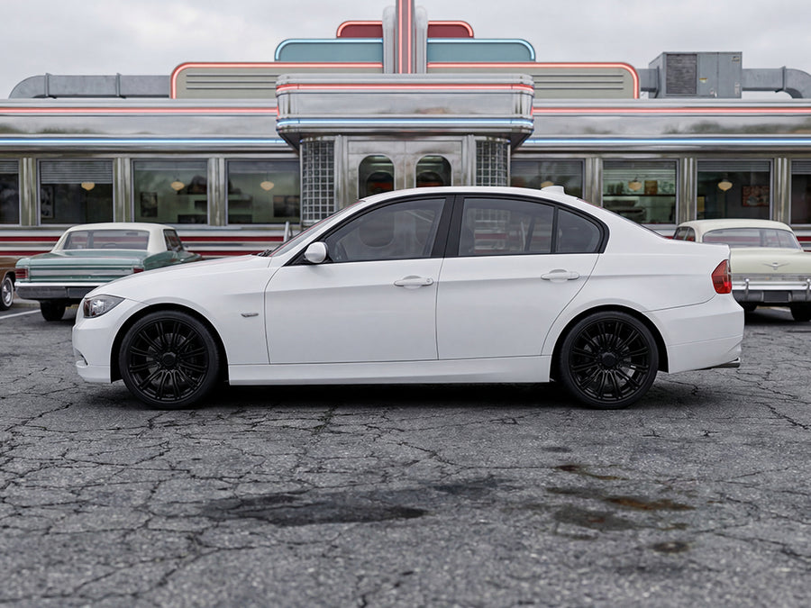 BMW 3 Series wrapped in Gloss HX20000 Polar White vinyl wrap HX20001B