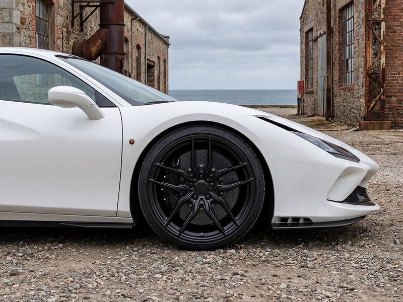 DIY Ferrari 296 GTB wrapped in Gloss HX20000 Lapland White restyling film HX20002B