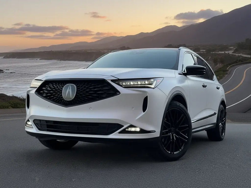 Acura MDX wrapped in Hexis Matte HX20000 Glacier White vinyl wrap HX20003M