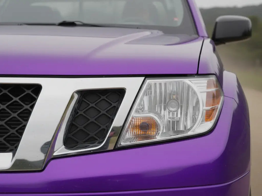 Nissan Frontier wrapped in Hexis Gloss HX20000 Plum Violet vinyl wrap HX20008B