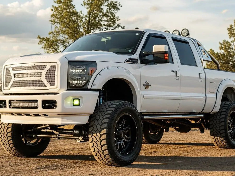 DIY Ford F-250 Super Duty wrapped in Gloss HX20000 Mountain Peak White automotive vinyl film HX20012B