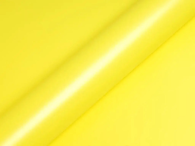 Color swatch of Hexis HX20000 Matte Lemon Yellow Vinyl Wrap HX20108M