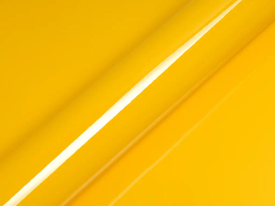 Color swatch of Hexis HX20000 Gloss Daffodil Yellow Vinyl Wrap HX20123B