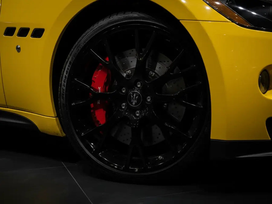 DIY Maserati GranTurismo wrapped in Gloss HX20000 Daffodil Yellow restyling film HX20123B
