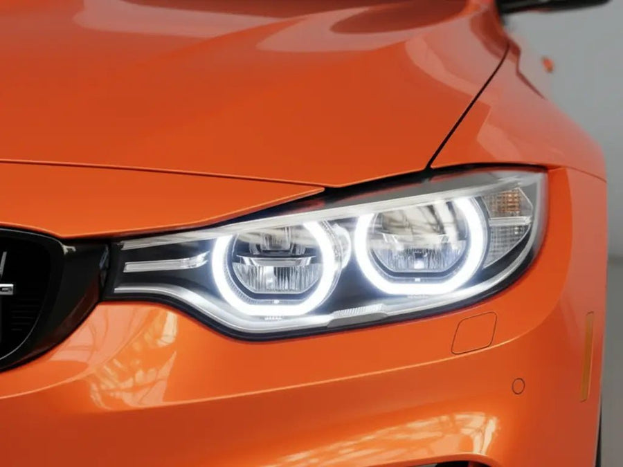 BMW M3 wrapped in Gloss HX20000 Orange Red wrap film HX20165B
