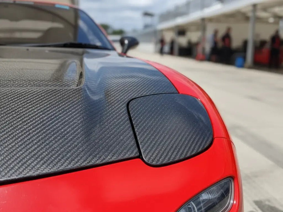 Mazda RX-7 wrapped in Gloss HX20000 Ruby Red wrap film HX20186B