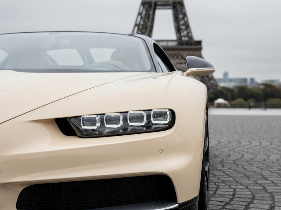 Bugatti Chiron wrapped in Super Gloss HXONE™ Desert Beige wrap film HXONE202