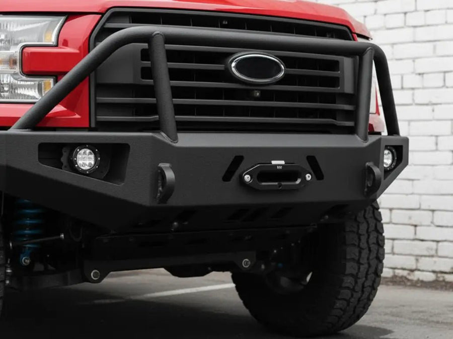 Ford F-150 wrapped in Hexis Gloss HX20000 Cardinal Red restyling film HX20200B
