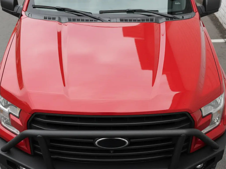 Ford F-150 wrapped in Gloss HX20000 Cardinal Red automotive vinyl film HX20200B