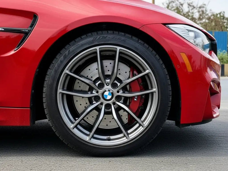 BMW M4 wrapped in Hexis Gloss HX20000 Cardinal Red car wrap film HX20200B