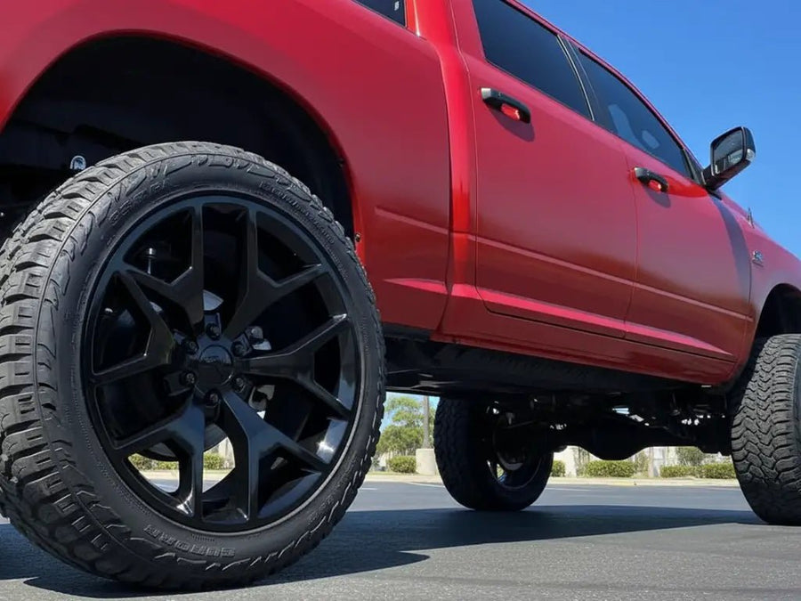 RAM 2500 wrapped in Matte HX20000 Blood Red vinyl wrap HX20200M