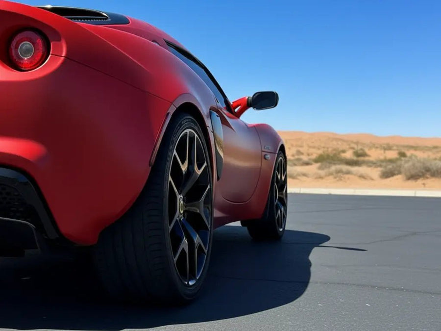 DIY Lotus Evora wrapped in Matte HX20000 Blood Red wrap film HX20200M
