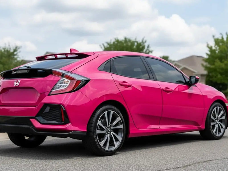 Honda Civic wrapped in Gloss HX20000 Fuchsia automotive vinyl film HX20220B