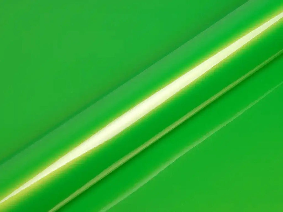 Color swatch of Hexis HX20000 Gloss Wasabi Green Vinyl Wrap HX20228B