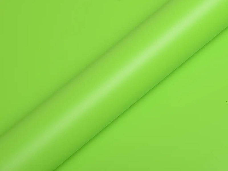 Color swatch of Hexis HX20000 Satin Acid Green Vinyl Wrap HX20266S
