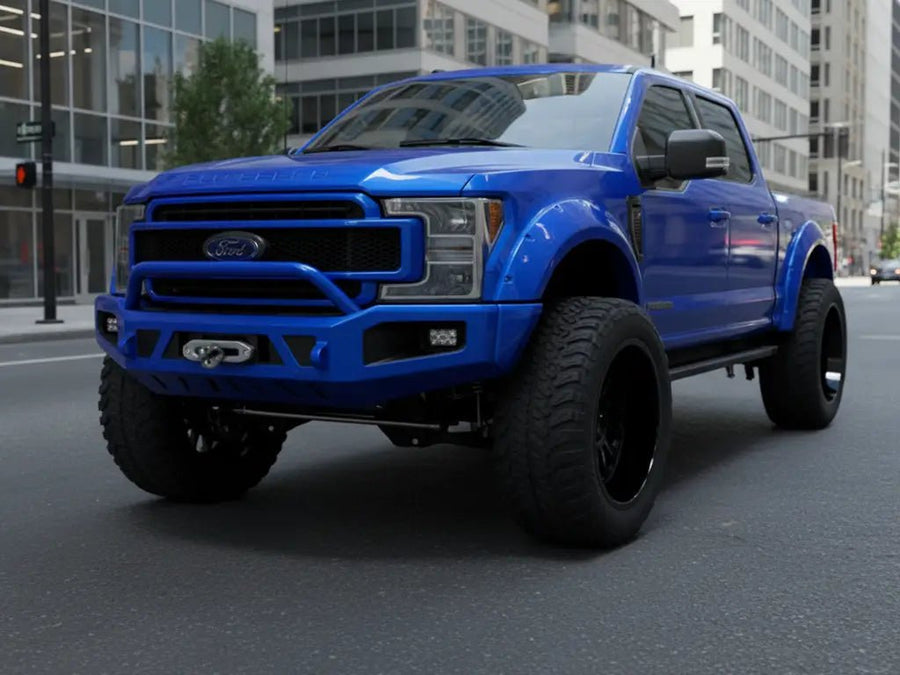 DIY Ford F-150 wrapped in Gloss HX20000 Pacific Blue restyling film HX20280B