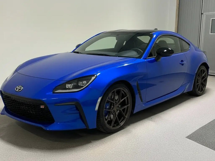 Toyota GR86 wrapped in Gloss HX20000 Pacific Blue wrap film HX20280B