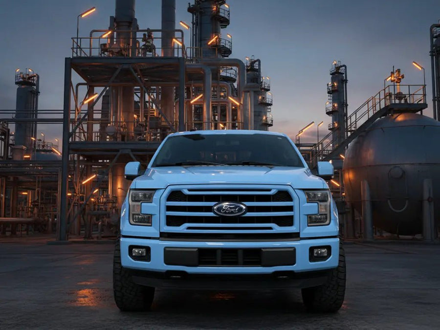 Ford F-150 wrapped in Gloss HX20000 Niagara Blue car wrap film HX20284B