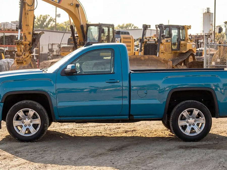 DIY GMC Sierra wrapped in Gloss HX20000 Pigeon Blue car wrap film HX20315B
