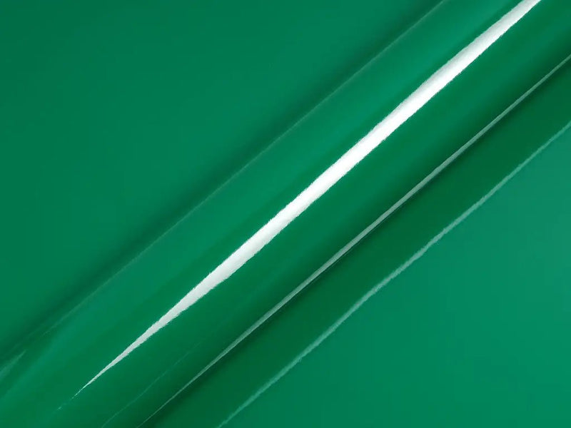 Color swatch of Hexis HX20000 Gloss Emerald Green Vinyl Wrap HX20348B